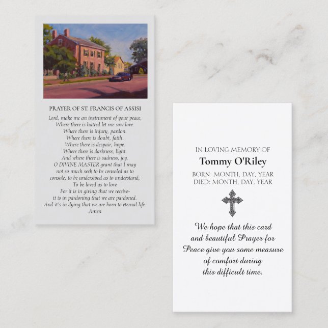 Cartão De Visita St. Francis of Assisi Red Yellow Blue Green (Frente/Verso)