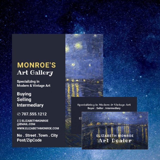 Cartão De Visita Starry Night Over the Rhone, Arte Dealer (Criador carregado)