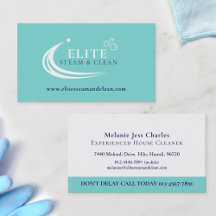 Steam Cleaning Business aqua blue white