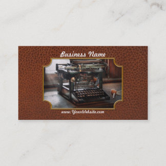 Cartão De Visita Steampunk - máquina de escrever - uma máquina de