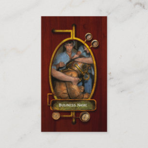 Cartão De Visita Steampunk - Mergulhador - Um peso a menos nas minh