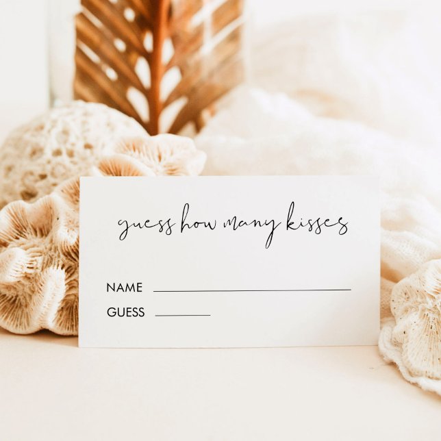 Cartão De Visita STELLA Adivinha Quantos Bilhetes De Jogo De Beijo (Criador carregado)