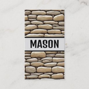 Cartão De Visita Stone Mason Modern