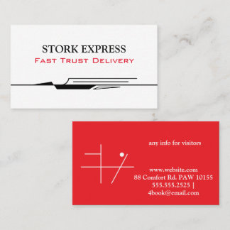 Cartão De Visita Stork Speed Liner Business Card