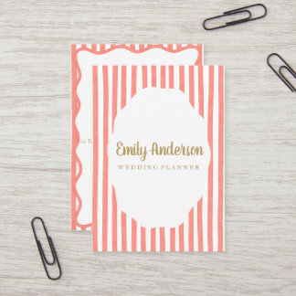 Cartão De Visita striped whimsical business card