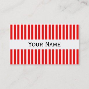 Cartão De Visita Stripes Padrão branco estreito + o seu dorso. & te