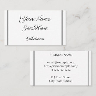 Cartão De Visita Stylish & Chic Esthetician Business Card