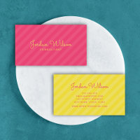 Stylish Modern Pink and Yellow Stripes