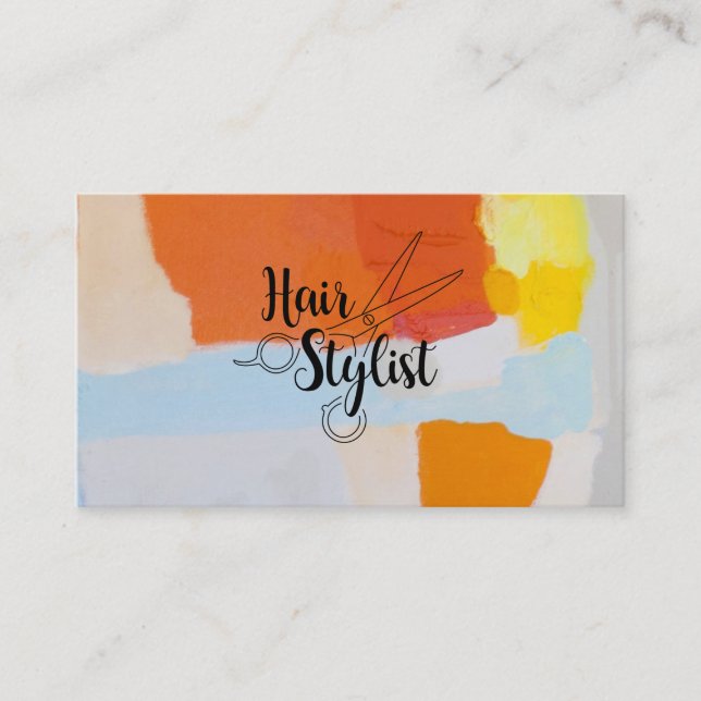 Cartão De Visita Stylist para o cabelo (Frente)