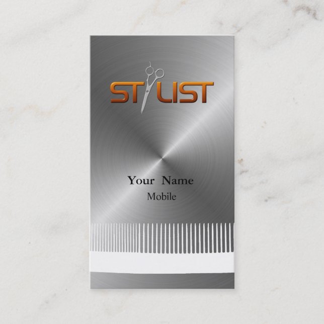 Cartão De Visita Stylist para o cabelo (Frente)
