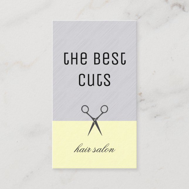 Cartão De Visita Stylist para o cabelo elegante e moderno (Frente)