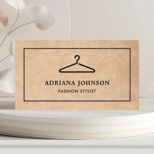 Cartão De Visita Stylist para o cabide preto russo Kraft
