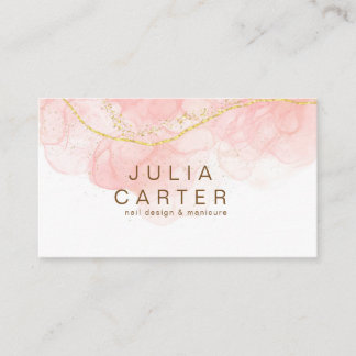 Cartão De Visita Stylist para o salão de beleza com Design de unhas