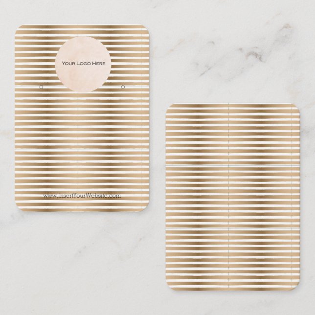 Cartão De Visita Sua placa de exibição de gravação de faixa Dourada (Frente/Verso)
