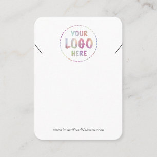 Cartão De Visita Sua placa de vídeo Colar Logotipo Vertical Grande