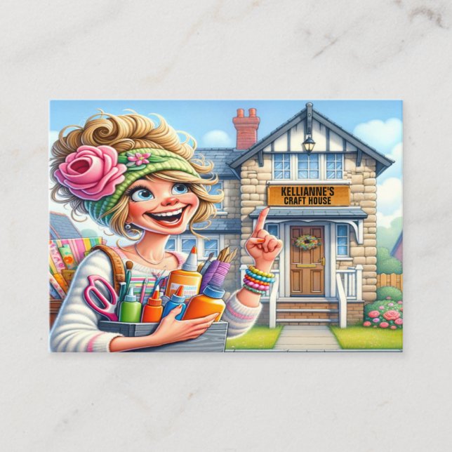 Cartão De Visita Sua série de Artesanatos encantadora (Frente)