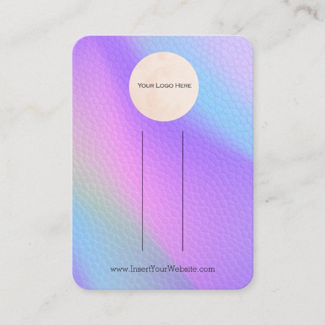 Cartão De Visita Sua tela de clipe de cabelo do Arco arco-íris vert (Frente)