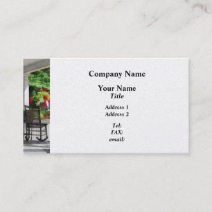 Cartão De Visita Subúrbios - Varanda Com Cadeira de Balanço e Gerân