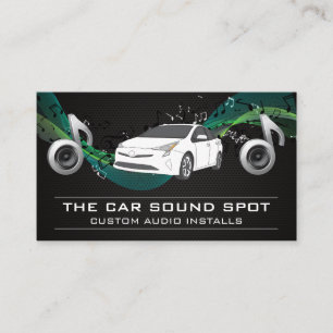 Cartão De Visita Subwoofer Auto-falante de áudio   Notas Musicais