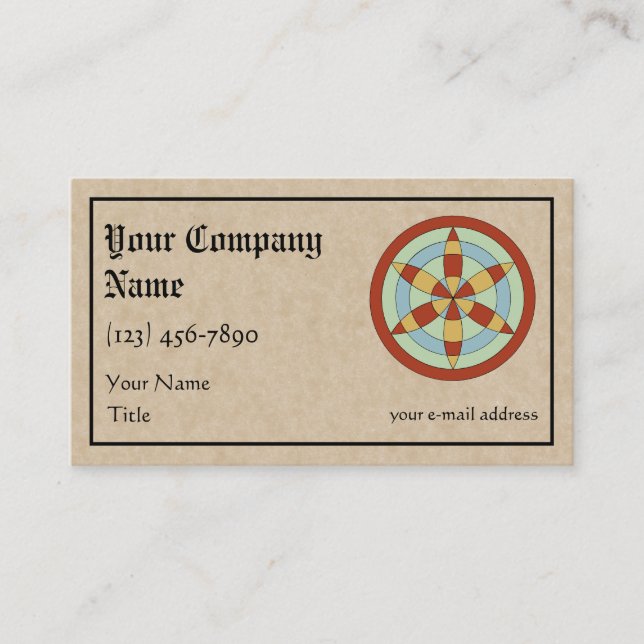 Cartão De Visita Suffolk Hexafoil (Daisy Wheel) Witch Mark (Frente)