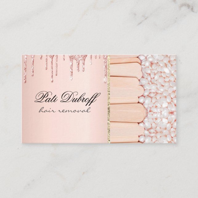 Cartão De Visita Sugaring Hair Removing Sugarty Salon Spa (Frente)