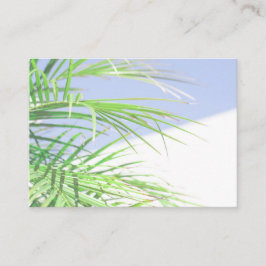 Cartão De Visita Summer Vibes Palm Tree deixa pastel verde pálido