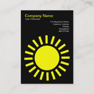 Cartão De Visita Sun 01 - Amarelo em preto