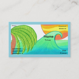 Cartão De Visita Sun and Surf Business Card Template