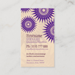 Cartão de Visita Sun Purple Rosea com Logotipo