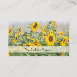 Cartão De Visita Sunflower Field Amarelo Green Beaugado