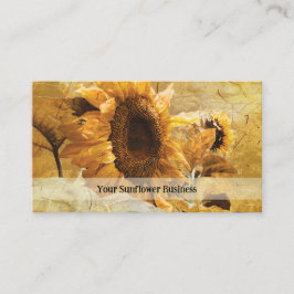 Cartão De Visita Sunflower Yellow Linda Rústica País Floral