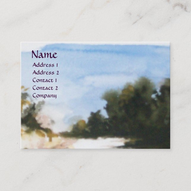 CARTÃO DE VISITA SUNNY COUNTRYSIDE, NA TÚSSIA (Frente)