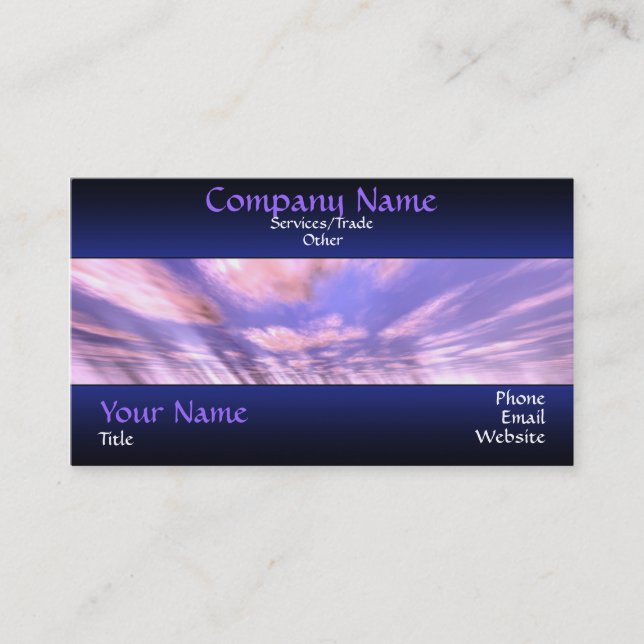 Cartão de visita Sunset (Frente)