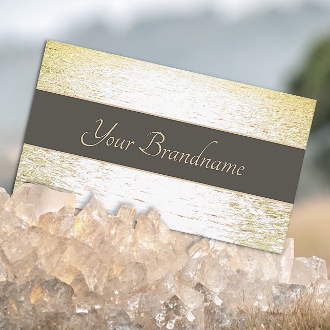 Cartão De Visita Sunset muito Elegante sobre o Oceano Profissional (Criador carregado)