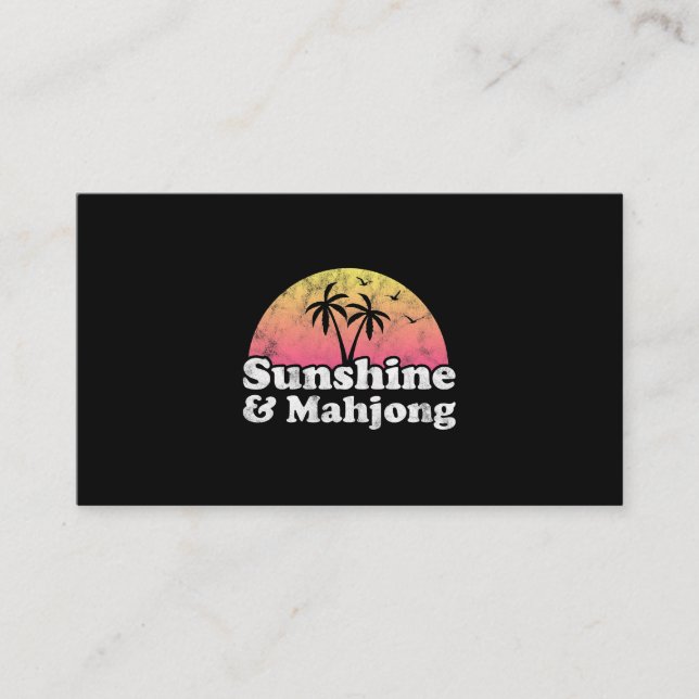 Cartão De Visita Sunshine e Mahjong (Frente)