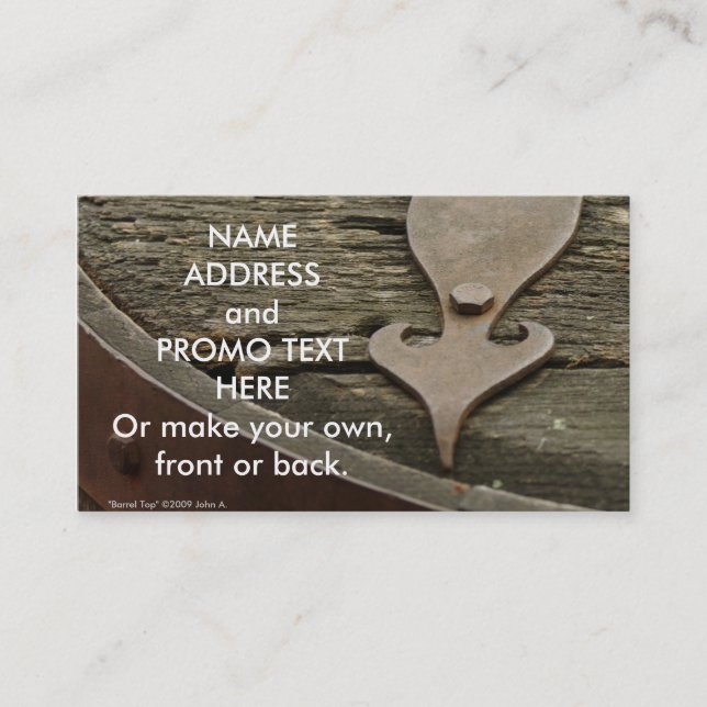 Cartão de visita superior do tambor (Frente)