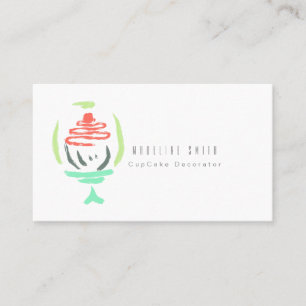 Cartão De Visita Suporte para Bolo Decorador de Bolo Fazer Cupcake