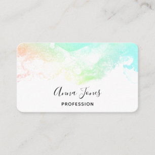 Cartão De Visita Suportes de Abstrato verde e azul modernos