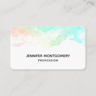 Cartão De Visita Suportes de Abstrato verde e azul modernos