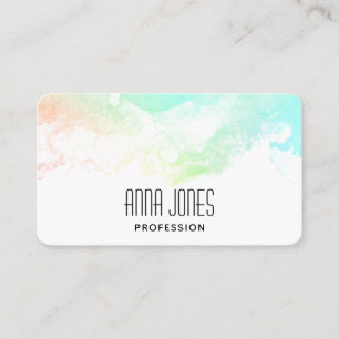 Cartão De Visita Suportes de Abstrato verde e azul modernos