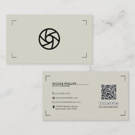 Cartão De Visita Suportes de fotografia modernos com logotipo perso