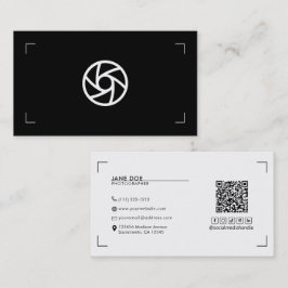 Cartão De Visita Suportes de fotografia para seu logotipo Preto Bra
