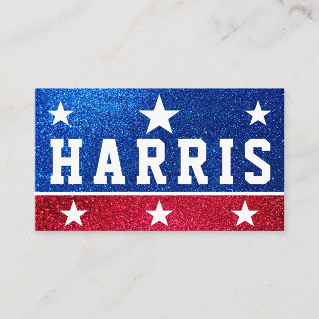 Cartão De Visita Support Kamala Harris 2024 Progress and Unity (Frente)