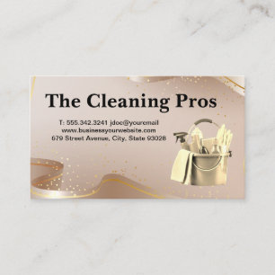 Cartão De Visita Suprimentos de limpeza no Balde