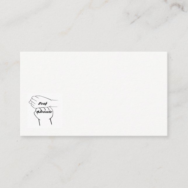 Cartão de visita surdo do advogado do ASL (Frente)