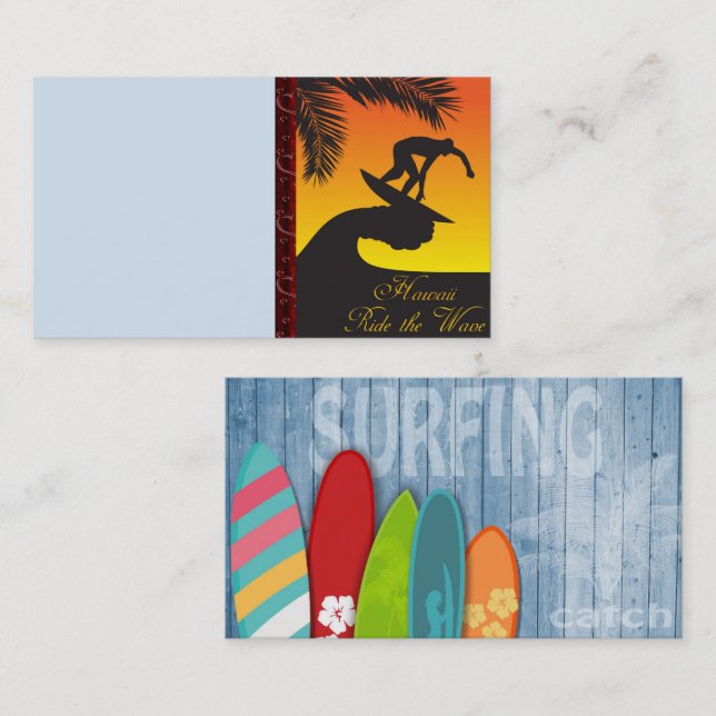 Cartão de visita surfboards (Frente/Verso)