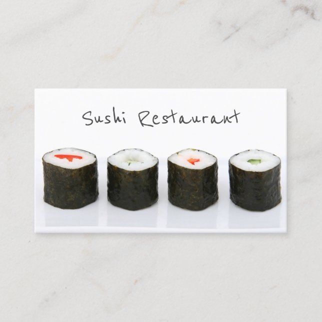 Cartão de visita Sushi Moderno Simples (Frente)