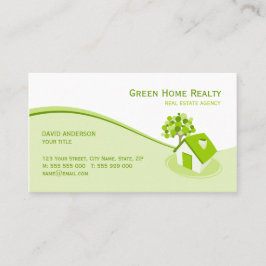 Cartão de visita sustentável do ambiente dos bens