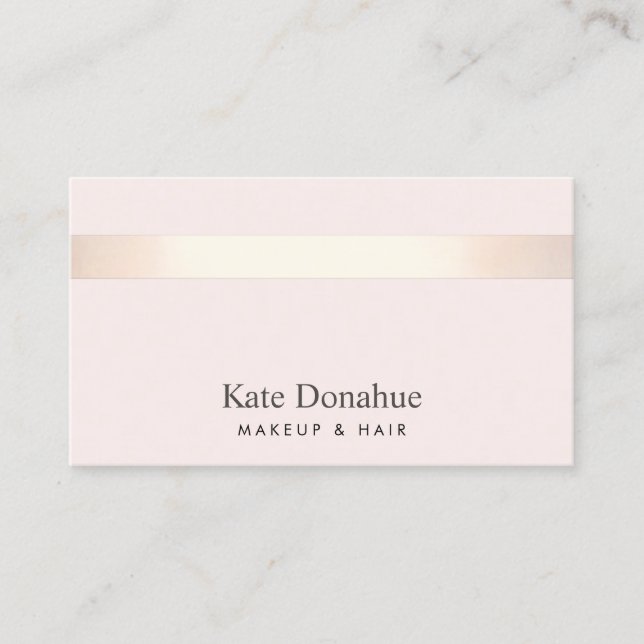 Cartão De Visita Sutil Rosa Dourado Rosa Elegante Riscado Elegante  (Frente)