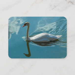 Cartão De Visita Swan com Reflexões em Nuvem